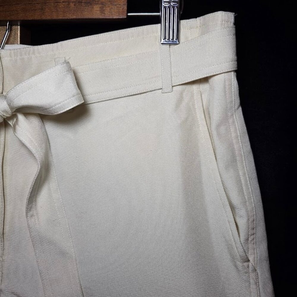 NWT Helmut Lang Duppioni Cargo Silk Bermuda Short in Ivory 6 - Picture 3 of 16